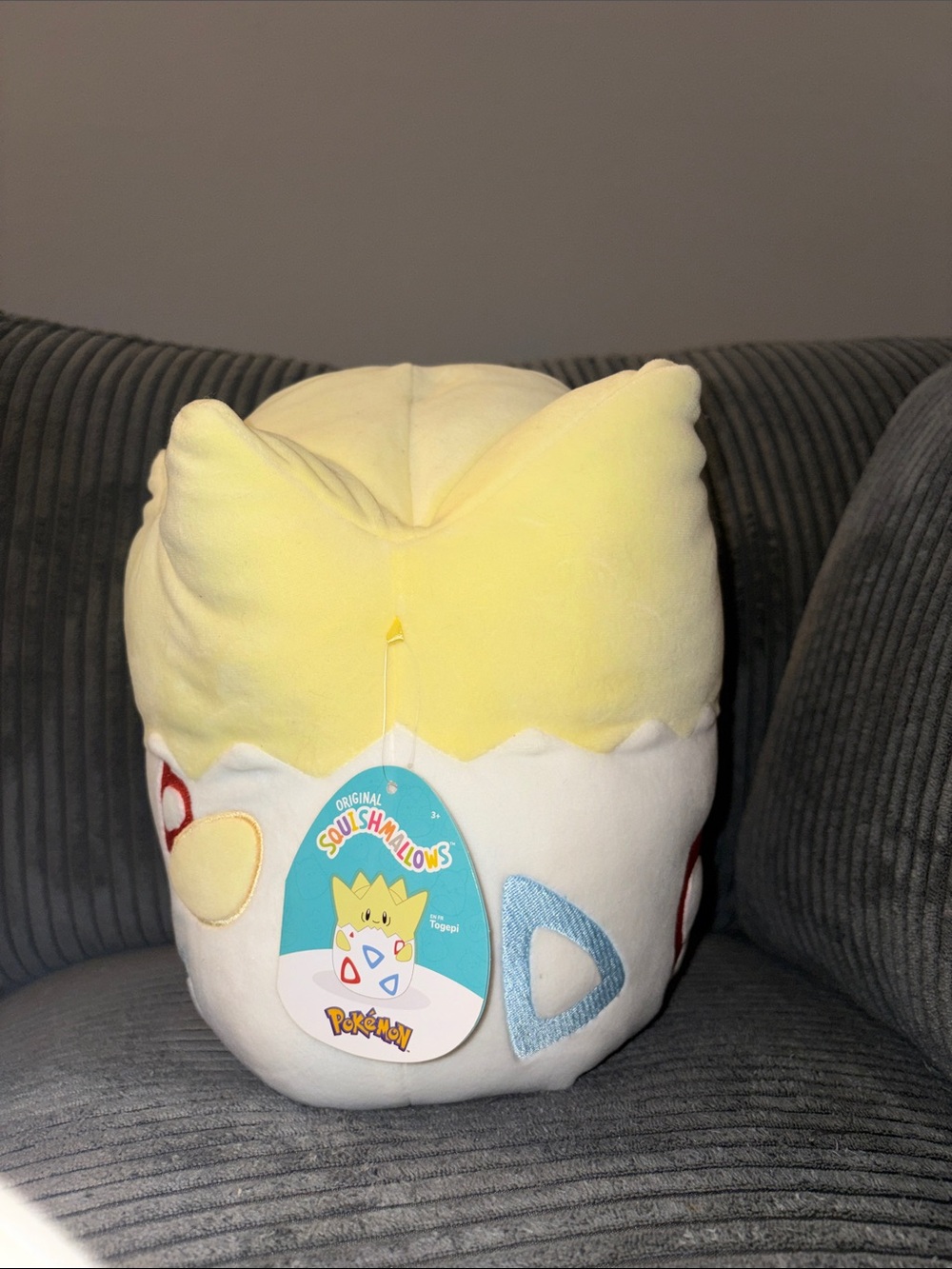 Pokemon Togepi Plush Pillow - Yellow & White with Red & Blue Accents - Picture 4 of 5